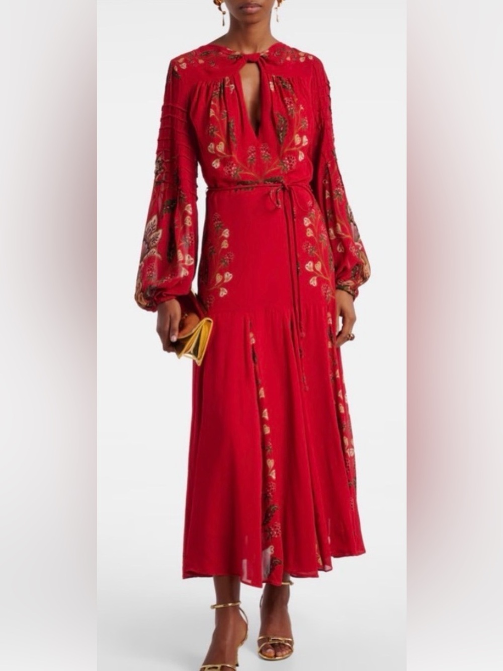 FARM Rio Red Floral-Embroidered Maxi Dress - Picture 5 of 8